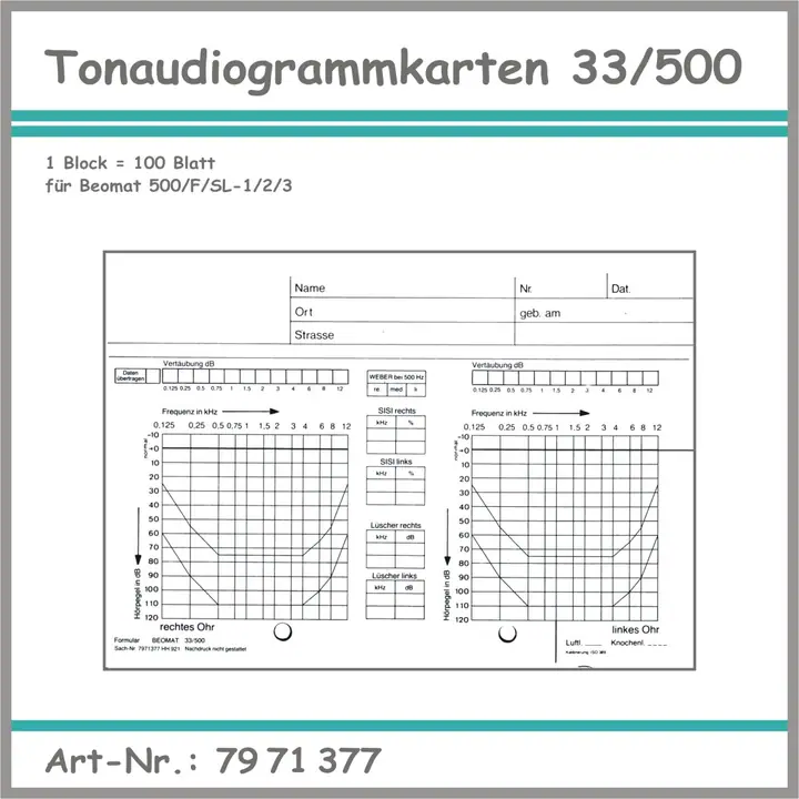 Tonaudiogrammkarten 33/500