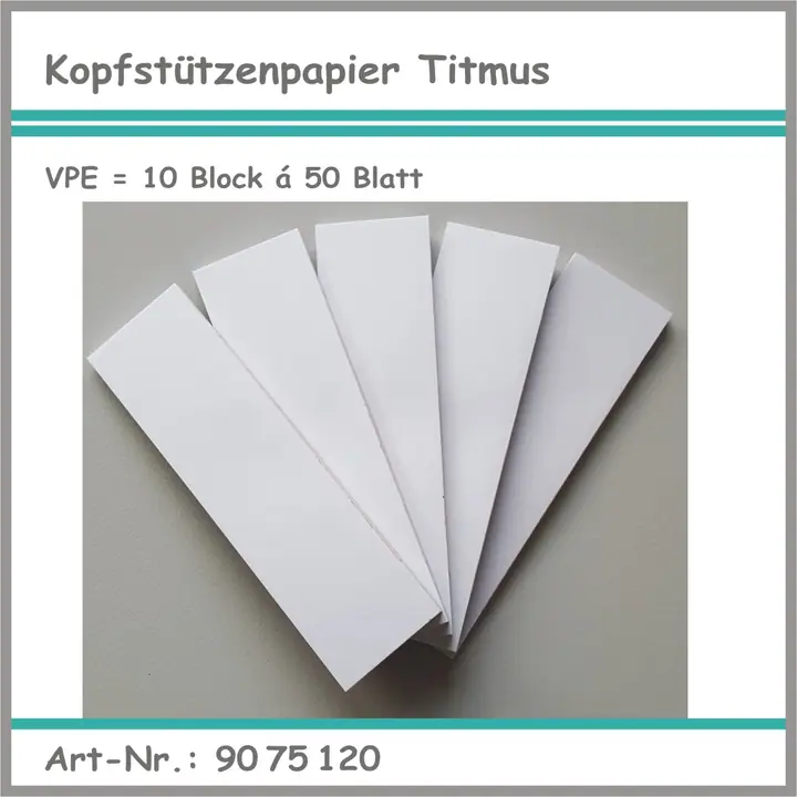 Kopfstützenpapier für Titmus T2a/s