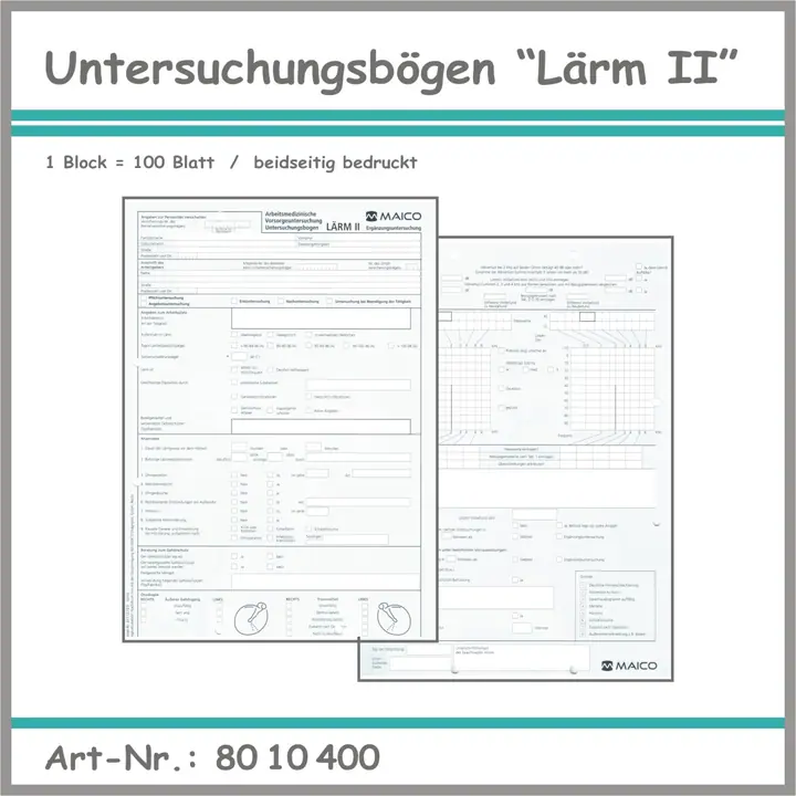 Untersuchungsbögen Lärm II